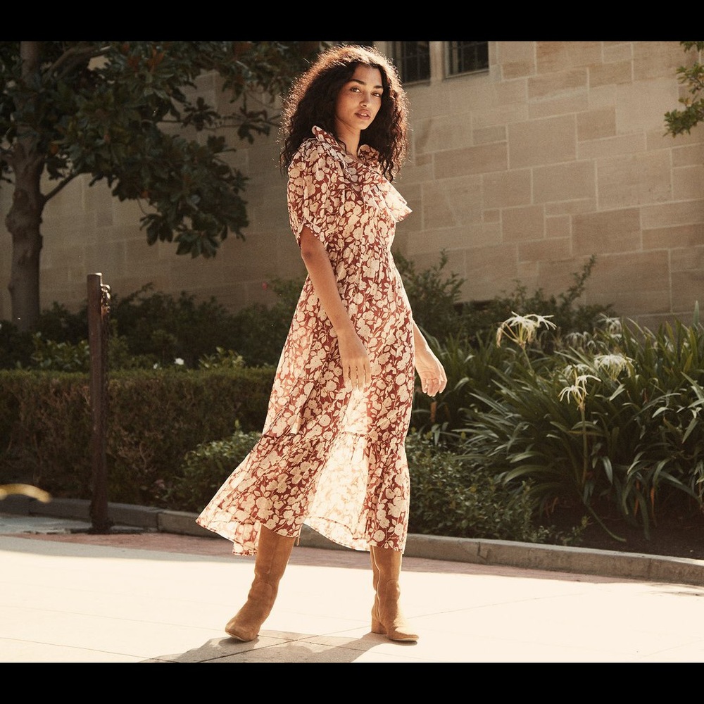 Doen Rimbaud Dress Ambridge Rose Red XS